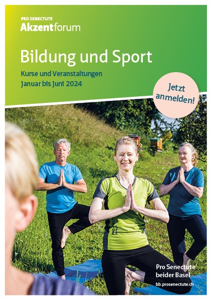 Titelblatt Bildung und Sport Kursprogramm vom Januar bis Juni 2024