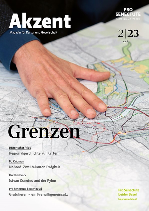 Titelblatt Akzent Magazin Nr. 2 2023 April «Grenzen»